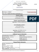 Arizona Corporation Commission State of Arizona Public Access System Jump To..