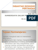 5. Sumberdaya Dalam Pertanian