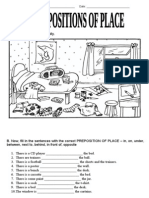 Prepositions of Place Anual 5 Week