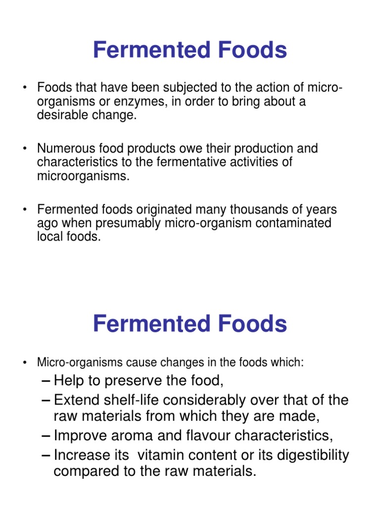 fermentation Fermentation In Food Processing Lactic Acid