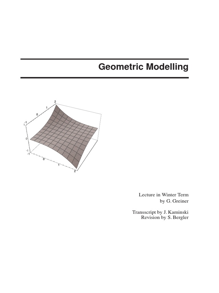 Geometric Modelling | PDF | Teaching Methods & Materials | Computers
