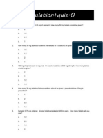 Medication Calculation Quiz