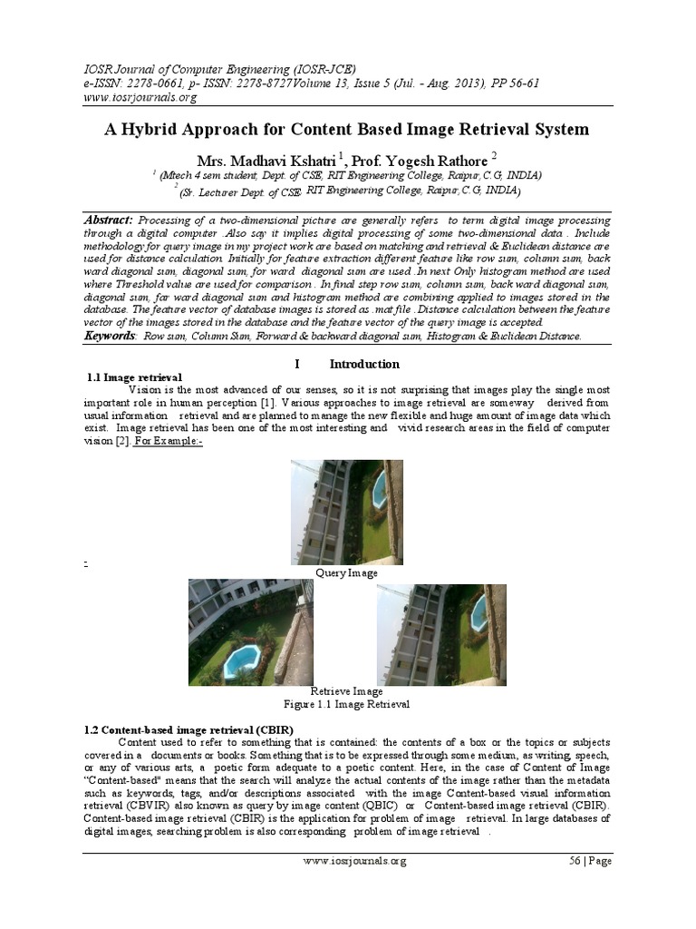 A Hybrid Approach For Content Based Image Retrieval System | PDF ...