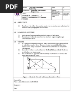 Force in a Statically Indeterminate Cantilever Truss