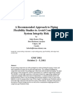 A Recommended Approach To Piping Flexibility Studies To Avoid Compressor System Integrity Risk