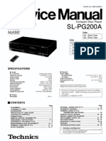 Technics Sl-pg200a Service