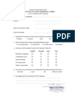 Certificate Cum Feedback Form: Summer Internship Program (SIP) (To Be Completed by The Company)