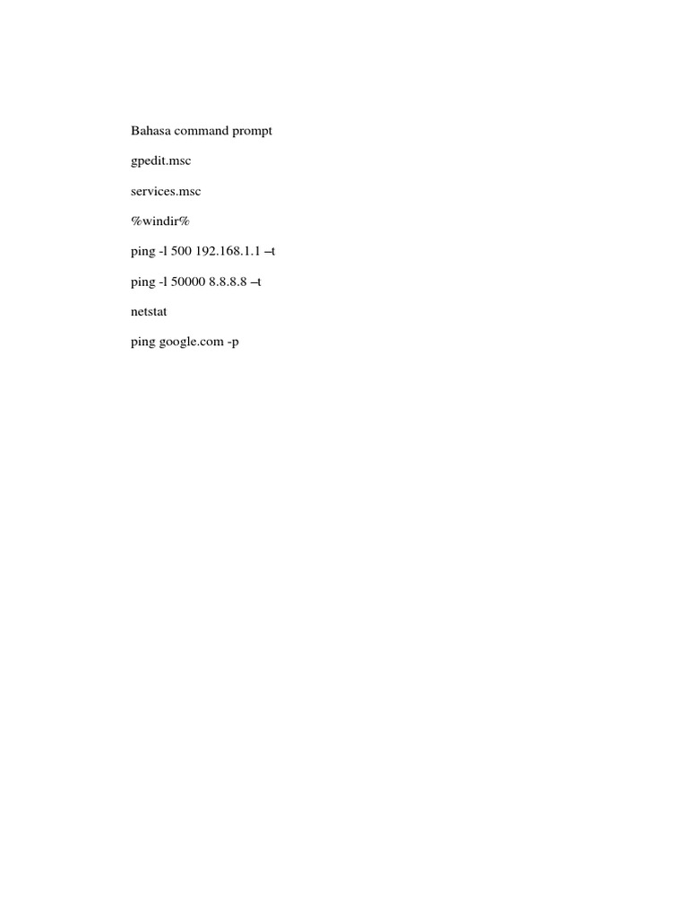 Windows Command Prompt Commands Guide | PDF | Computers