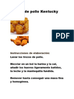 Receta de Pollo Kentucky