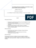 Agenda Atelierului de Instruire