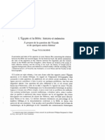 l EY. Volokhine, L'Egypte et la Bible,gypt Eet La Bible, in "BSEG" 24 (2000-2001)