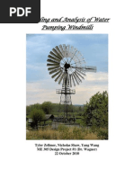 Modeling and Analysis of Water Pumping Windmills