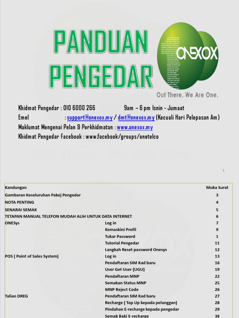 Panduan Pengedar Onexox 2 | PDF