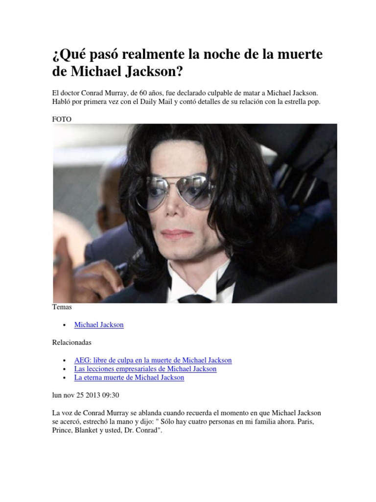 La Verdad Tras la Muerte de Jackson | PDF | Medicina | Salud y bienestar