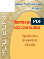 Especificaciones de Dimensiones y Tolerancias