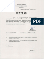 Notice: Arunachal Pradesh Publ C Service Commission Itanagar