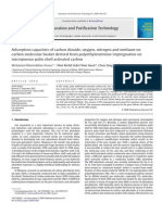 Adsorption Capacities of Carbon Dioxide, Oxygen, Nitrogen and Methane On