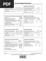 Cervical Home Exercise | PDF | Anatomical Terms Of Motion ...