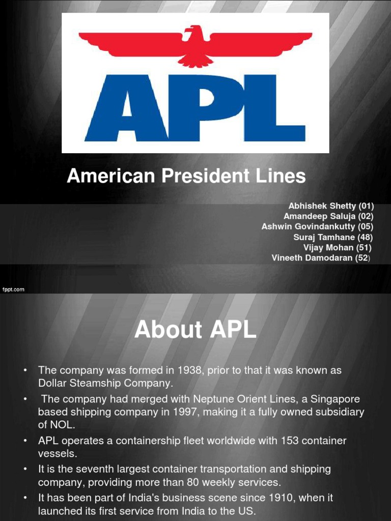 APL Company Overview and Services | PDF | Logistics | Cargo
