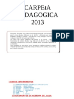 CARPETA PADAGOGICA 2013