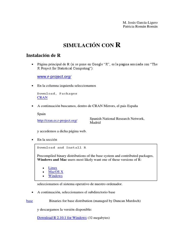 Introducción a R para Principiantes | PDF | Métodos y materiales de ...