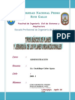 Tipos Basicos de Planes y Jerarquia de Los Planes Organizacionales