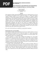 Download The Effect of Internal Marketing on Job Satisfaction and Organizational Commitment an Emp by sabrinasihombing SN2217980 doc pdf