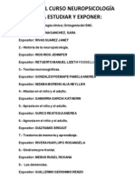 Temas Del Curso Neuropsicología para Estudiar ..