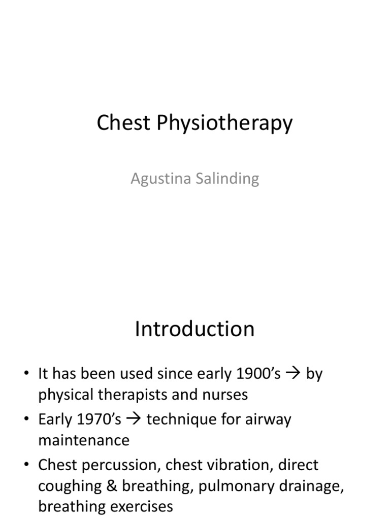 Chest Physiotherapy | PDF