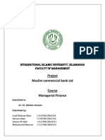 Mcb Bank Managerial Finance Project 5th