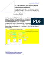 Diffusion Simulation by The FDM in Excel