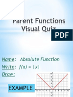Presentation - Quiz 1 Parent Functions Visual Quiz Lesson Sec 1 6