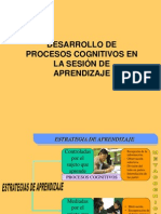 Desarrollo de Procesos Cognitivos en La Sesión de Aprendizaje