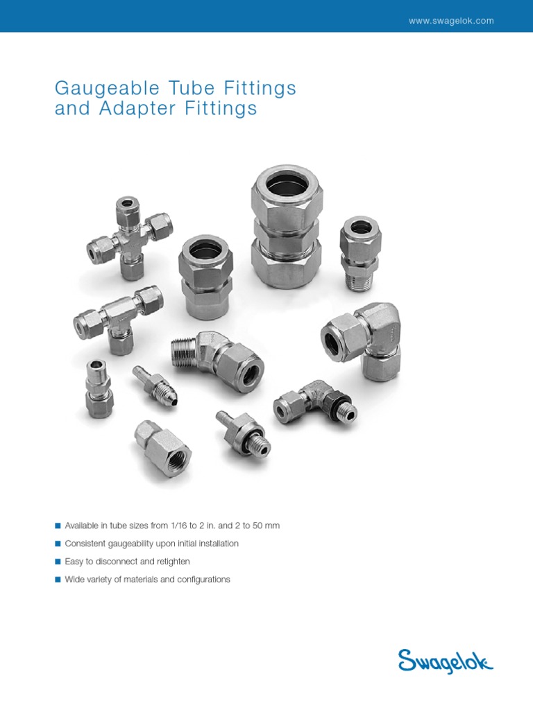 Swagelok Tube and Adapter Fitting Manual PDF Pipe (Fluid Conveyance