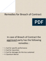 Remedies For Breach of Contract