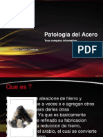 Patología Del Acero: Tasilla Castro Cristhian