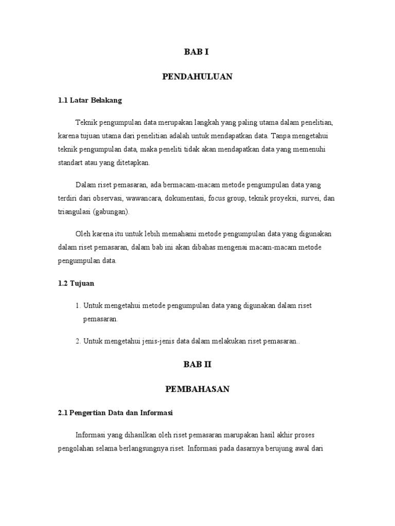 Makalah Riset Pemasaran