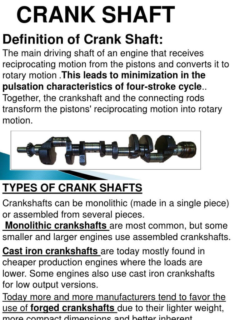 Crank Shaft Definition