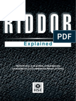 Riddor - Reporting RIDDOR injuries, Diseases and Dangerous Occurrences