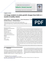 3-D Image Analysis On Palate Growth Changes From Birth To 1 Month in Healthy Infants