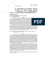 Pengaruh Penambahan Polimer Emulsi Lempung Terhadap UJI Permeabilitas Melalui Constant Head Permeability Test