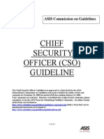 Chief Security Officer Guidlines