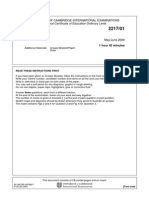 Geography: University of Cambridge International Examinations General Certificate of Education Ordinary Level