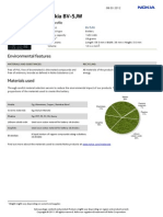 Nokia BV-5JW: Environmental Features