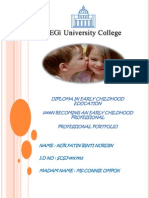 Diploma in Early Childhood Education 1008N Becoming An Early Childhood Professional Professional Portfolio