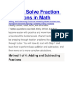 How To Solve Fraction Questions in Math