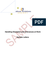 Handling Discipline and Grievances at Work - Sample Letters