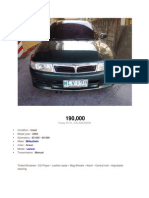 Condition: Used Model Year: 2000 Kilometers: 85 000 - 89 999 Make: Color: Green Model: Transmission: Manual