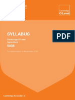 Syllabus: Cambridge O Level Agriculture