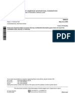 University of Cambridge International Examinations General Certificate of Education Ordinary Level